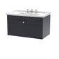 Classique 800mm Wall Hung 1 Drawer Unit & Basin 3TH - Satin Anthracite