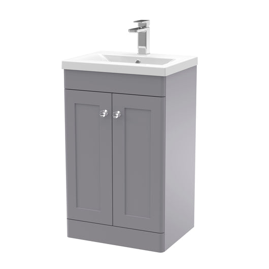  Classique 500mm Floor Standing 2 Door Unit & Basin 1 - Satin Grey