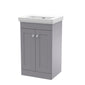 Classique 500mm Floor Standing 2 Door Unit & Basin 0TH - Satin Grey