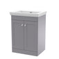 Classique 600mm Floor Standing 2 Door Unit & Basin 0TH - Satin Grey