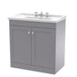 Classique 800mm Floor Standing 2 Door Unit & Basin 3TH - Satin Grey