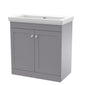 Classique 800mm Floor Standing 2 Door Unit & Basin 0TH - Satin White