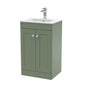 Classique 500mm Floor Standing 2 Door Unit & Basin 2 - Satin Green