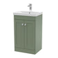 Classique 500mm Floor Standing 2 Door Unit & Basin 3 - Satin Green