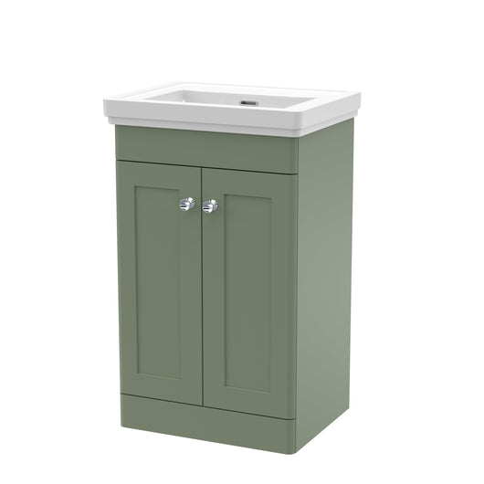  Classique 500mm Floor Standing 2 Door Unit & Basin 0TH - Satin Green