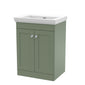 Classique 600mm Floor Standing 2 Door Unit & Basin 0TH - Satin Green