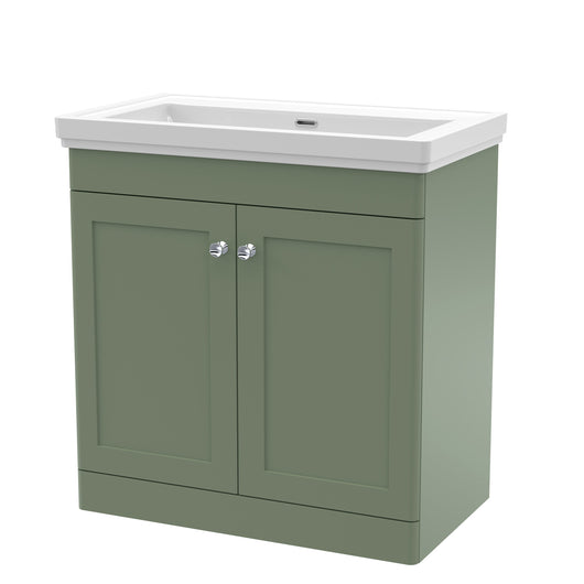  Classique 800mm Floor Standing 2 Door Unit & Basin 0TH - Satin Green