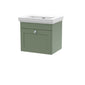 Classique 500mm Wall Hung 1 Drawer Unit & Basin 0TH - Satin Green