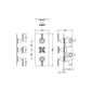 Aztec Triple Thermostatic Shower Valve With Diverter - Chrome