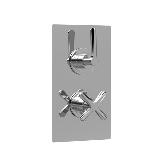  Aztec Twin Thermostatic Shower Valve With Diverter - Chrome
