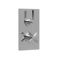 Nuie AZtec Thermostatic Concealed shower Valve with Fixed Shower Head & Arm - Chrome