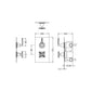 Aztec Twin Thermostatic Shower Valve With Diverter - Matt Black