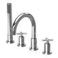Aztec 4 Tap Hole Bath Mixer - Chrome - welovecouk