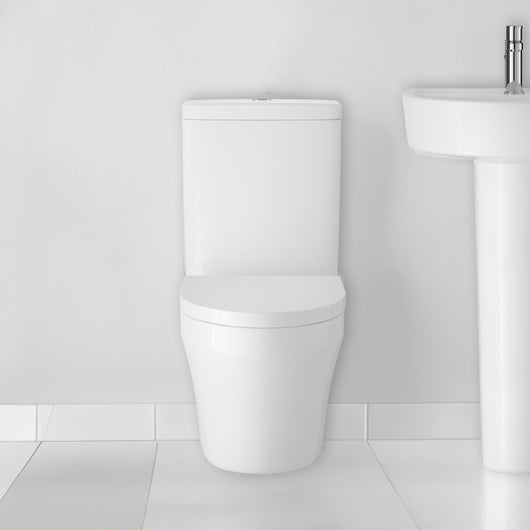  Hudson Reed Luna Flush to Wall Pan, Cistern & Seat - White