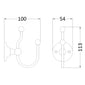 BC Designs Victrion Double Robe Hook - Brushed Gold