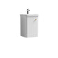 Nuie Core 400mm Wall Hung 1-Door Vanity & Basin - Gloss White