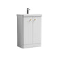 Nuie Core 600mm Floor Standing 2-Door Vanity & Basin - Gloss White