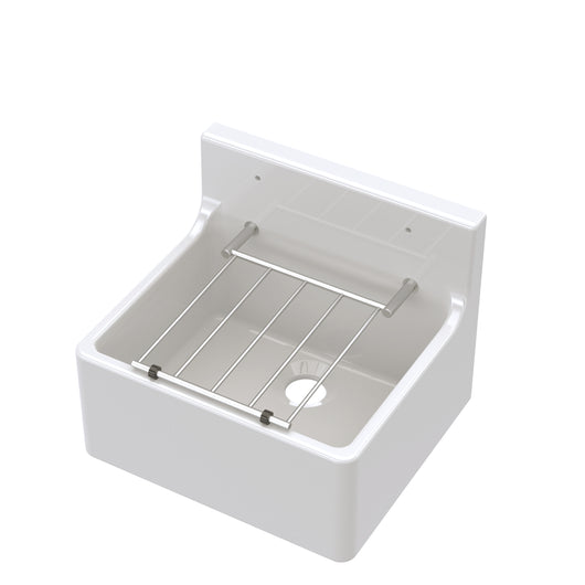  Nuie Fireclay Cleaner Sink 455x362x396 - White