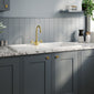 Nuie Fireclay Counter Top Sink Single Bowl 1010x525 - White - welovecouk