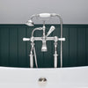  BC Designs Victrion Deck Mounted Lever Bath Shower Mixer - Brushed Chrome - welovecouk