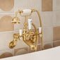 BC Designs Victrion Wall Mounted Lever Bath Shower Mixer - Brushed Gold