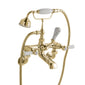 BC Designs Victrion Wall Mounted Lever Bath Shower Mixer - Gold