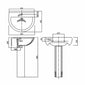 Nuie Arley 550mm Basin & Pedestal - 1 Tap Hole - welovecouk