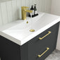 Nuie Deco 800mm Wall Hung 2-Drawer Vanity & Basin 3 - Soft Black - welovecouk