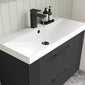 Nuie Deco 800mm Wall Hung 2-Drawer Vanity & Basin 3 - Soft Black - welovecouk
