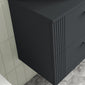 Nuie Deco 800mm Wall Hung 2 Drawer Vanity & Worktop - Satin Anthracite