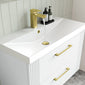 Nuie Deco 800mm Wall Hung 2-Drawer Vanity & Basin 3 - Satin White - welovecouk