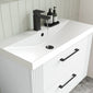 Nuie Deco 800mm Wall Hung 2-Drawer Vanity & Basin 3 - Satin White - welovecouk