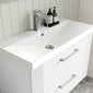 Nuie Deco 800mm Wall Hung 2-Drawer Vanity & Basin 3 - Satin White - welovecouk