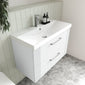 Nuie Deco 800mm Wall Hung 2-Drawer Vanity & Basin 3 - Satin White - welovecouk