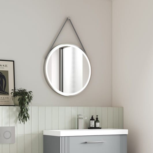  Hudson Reed 600mm Round Illuminated Mirror - Chrome