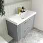 Nuie Deco 800mm Wall Hung 2-Drawer Vanity & Basin 3 - Satin Grey - welovecouk