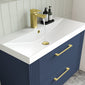 Nuie Deco 800mm Wall Hung 2-Drawer Vanity & Basin 3 - Satin Blue - welovecouk