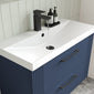 Nuie Deco 800mm Wall Hung 2-Drawer Vanity & Basin 3 - Satin Blue - welovecouk