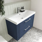 Nuie Deco 800mm Wall Hung 2-Drawer Vanity & Basin 3 - Satin Blue - welovecouk