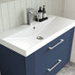 Nuie Deco 800mm Wall Hung 2-Drawer Vanity & Basin 3 - Satin Blue - welovecouk