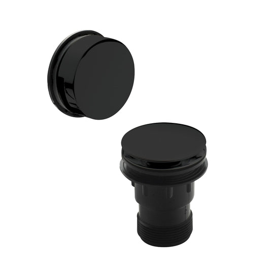  Nuie Easyclean Sprung Plug Bath Waste & Overflow - Matt Black