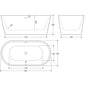 Elementa Freestanding Oval Bath 1800 x 820mm - Silver