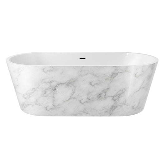  Elementa Freestanding Bath 1800 x 820mm - White Marble