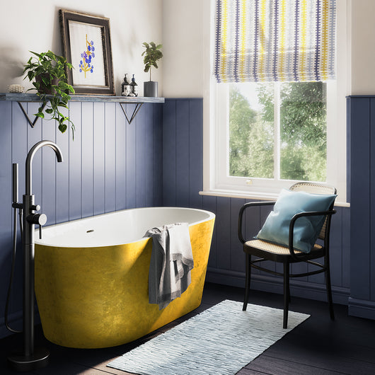  Elementa Freestanding Oval Bath 1695 x 795mm - Gold