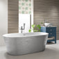 Elementa Freestanding Oval Bath 1800 x 820mm - Silver
