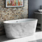 Elementa Freestanding Oval Bath 1800 x 820mm - White Marble