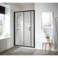 Foundation 1100mm Sliding Shower Door - Matt Black