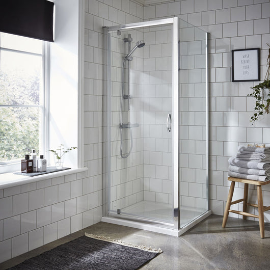  Nuie Ella 1850 x 800mm Pivot Shower Door - welovecouk