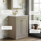 Farlow Shaker Floor Standing 600mm 2-Door Basin Vanity Unit - Pebble Grey