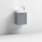 Nuie Deco Compact 400mm Wall Hung Cabinet & Basin - Satin Grey